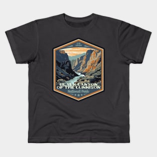 Black Canyon of the Gunnison National Park Vintage WPA Style National Parks Art Kids T-Shirt